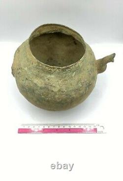 Old Antique Bronze Kettle Pot Jar From Ancient Historic Civilizations Cultures