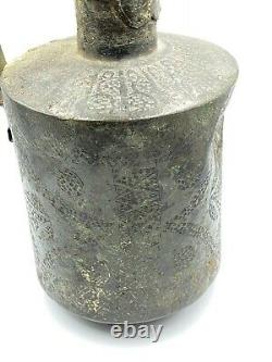 Old Antique Copper Bronze Water Kettle From Ancient Mamluk Dynasty