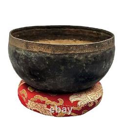 Old Antique Hand Beaten Hammered Yoga Singing Bowl Tibetan Vintage Sound Healing