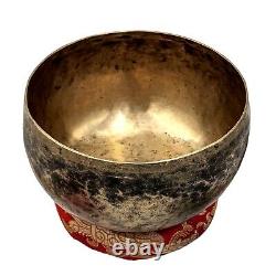 Old Antique Hand Beaten Yoga Singing Bowl Tibetan Vintage W Mallet Sound Healing
