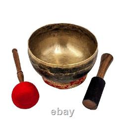 Old Antique Hand Hammered Yoga Singing Bowl Tibetan Vintage Nepal Sound Healing