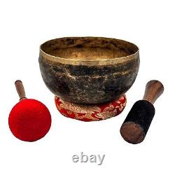 Old Antique Hand Hammered Yoga Singing Bowl Tibetan Vintage Nepal Sound Healing