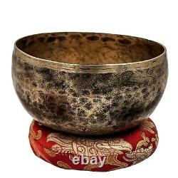 Old Antique Handmade Beaten Hammered Singing Bowl Tibetan Vintage Sound Healing