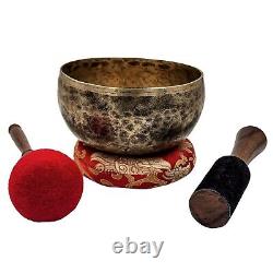 Old Antique Handmade Beaten Hammered Singing Bowl Tibetan Vintage Sound Healing