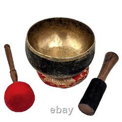 Old Antique Handmade Beaten Hammered Singing Bowl Tibetan Vintage Sound Healing