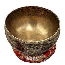 Old Antique Handmade Beaten Hammered Singing Bowl Tibetan Vintage Sound Healing