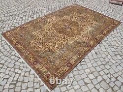 Old Antique Turkish Rug Vintage Fade Oriental Large Rug Wool Boho Carpet 6x9