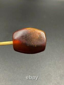 Old Antique Vintage Agate Bead Jewelry Traditional Cultural Central Asian Amulet