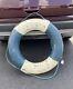 Old Antique Vintage Authentic Canvas Life Preserver Ring Flotation Buoy 28 1/2