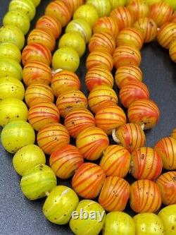 Old Antique Vintage Chines Glass Beads Necklace Mala From 18 Century