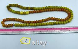 Old Antique Vintage Chines Glass Beads Necklace Mala From 18 Century