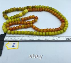 Old Antique Vintage Chines Glass Beads Necklace Mala From 18 Century