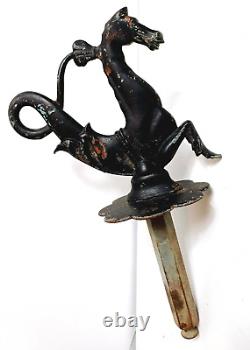 Old Antique / Vintage Gondola Seahorse brass rare with original fitting Venetian