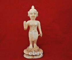 Old Antique Vintage India Original Hindu Goddess Statue White Marble Stone