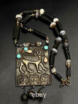 Old Antique Vintage Jewelry Bronze Necklace Ancient Roman's Byzantine Empire