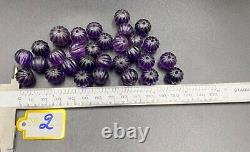 Old Antique Vintage Jewelry Gems Quality Amethyst Melon Shape Beads Antiquities