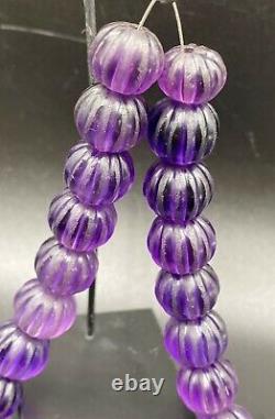 Old Antique Vintage Jewelry Gems Quality Amethyst Melon Shape Beads Antiquities