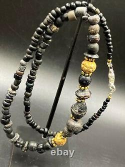 Old Antique Vintage Jewelry Glass Beads Necklace