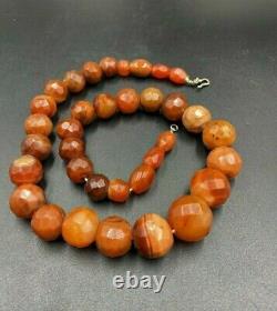 Old Antique Vintage Jewelry Trade Carnelian Beads Necklace
