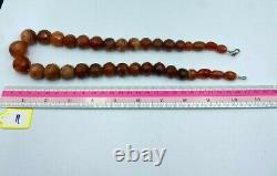 Old Antique Vintage Jewelry Trade Carnelian Beads Necklace