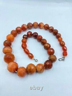 Old Antique Vintage Jewelry Trade Carnelian Beads Necklace