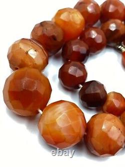 Old Antique Vintage Jewelry Trade Carnelian Beads Necklace