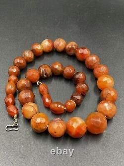 Old Antique Vintage Jewelry Trade Carnelian Beads Necklace