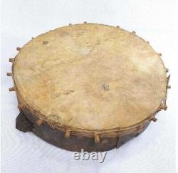 Old Antique Vintage Leather Traditional Handmade Tabla Drum Decorative Wood Rare