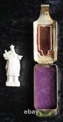 Old Antique Vintage Relic Relique Pocket Holy Saint Shrine Travel Altar