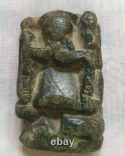 Old Antique Vintage Stone Ganesha Carved Hindu Goddess Rare Scrulpture