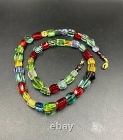 Old Antique Vintage Trade Cheap Price Glass Unique Multi Color Beads Necklace