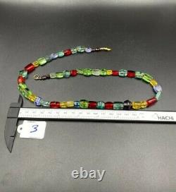 Old Antique Vintage Trade Cheap Price Glass Unique Multi Color Beads Necklace