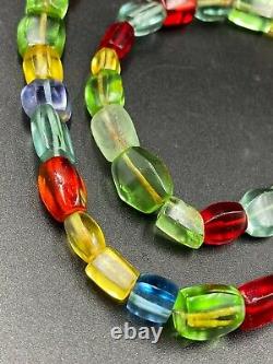 Old Antique Vintage Trade Cheap Price Glass Unique Multi Color Beads Necklace