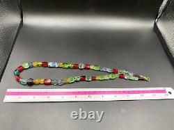 Old Antique Vintage Trade Cheap Price Glass Unique Multi Color Beads Necklace