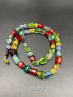 Old Antique Vintage Trade Cheap Price Glass Unique Multi Color Beads Necklace