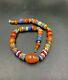 Old Antique Vintage Trade Jewelry Of Glass, Carnelian Agate Beads Necklace