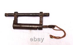 Old Antique Vintage Tricky Unique Shaped Iron Padlock N196