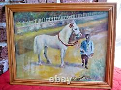 Old Antique Vintage oil painting America Americana by Ora Bonner Tracy City TN