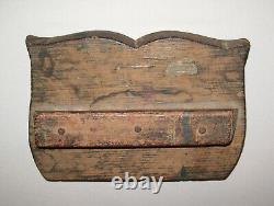 Old Antique Vtg 19th C 1800s Rare Hand Carved Wooden Bag Stamp Maharasatra Cloth