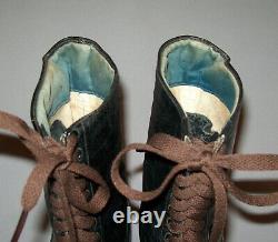 Old Antique Vtg C 1900s Womans Edwardian / Victorian Leather Shoes Boots Size 7