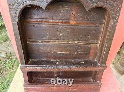 Old Antique Wooden Iconostasis Wall Hanging Icon Cupboard Church Orthodox Cross