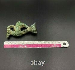 Old Collectables Ancient Antique Bronze Luristan Ibex Animal Figure 6th C. BC