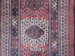 Old Hand Made Traditional Vintage Rug Oriental Wool Brown Large Carpet 323x212cm