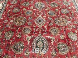 Old Hand Made Traditional Vintage Rug Oriental Wool Red Large Carpet 405x293cm