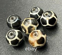 Old Phum Dzi Agate Beads Nepalese Tibetan India Himalayan Spiritual Antiquity