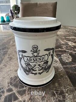 Old Porcelain ARSENIC JAR ASIAN Rare Antique Vintage Skulls & Dragons Jar Vase