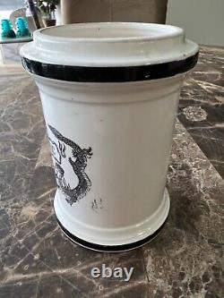 Old Porcelain ARSENIC JAR ASIAN Rare Antique Vintage Skulls & Dragons Jar Vase