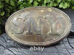 Old Rare Vintage Antique Civil War Style Relic Belt Buckle with Free Case