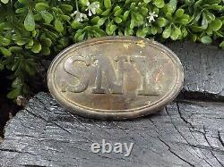 Old Rare Vintage Antique Civil War Style Relic Belt Buckle with Free Case
