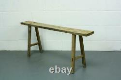 Old Rustic Antique Vintage Wooden Pig Bench Long